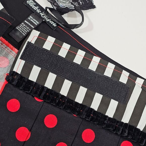 Electric Lingerie Polka Dot Micro Mini Skirt Y2K Dancewear Style, One Size - Picture 5 of 9